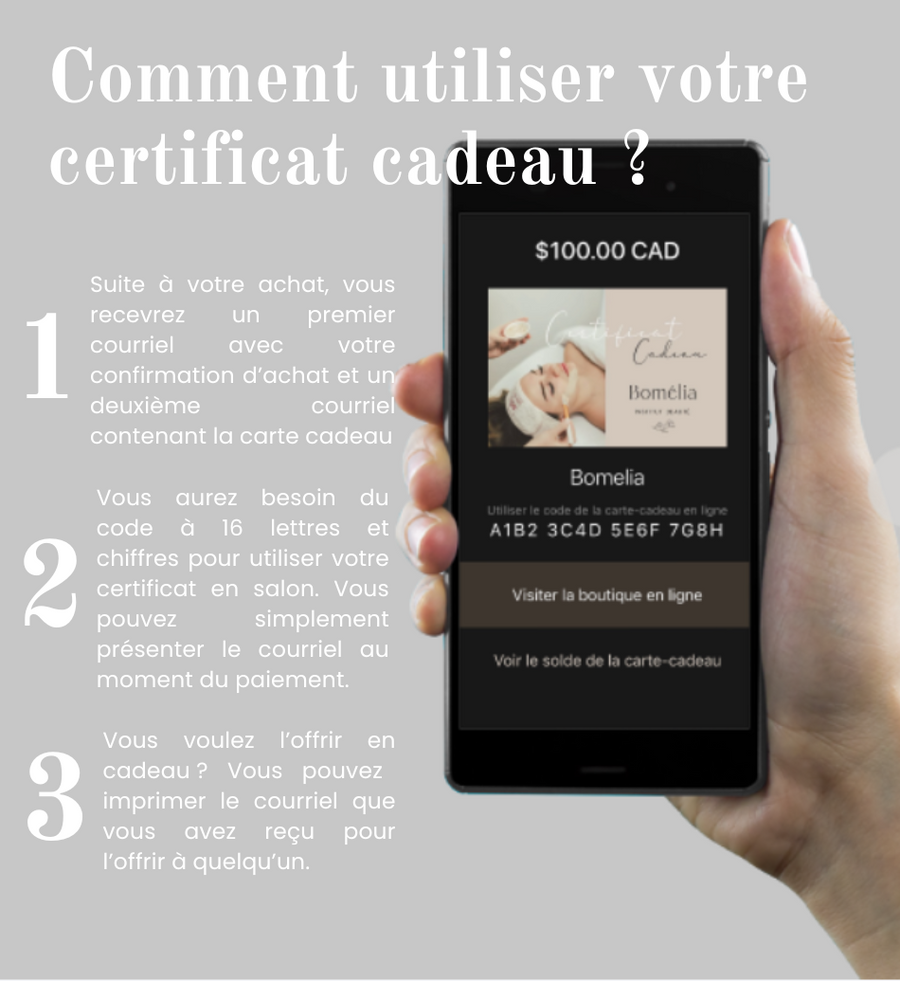 Certificat Cadeau Bomélia